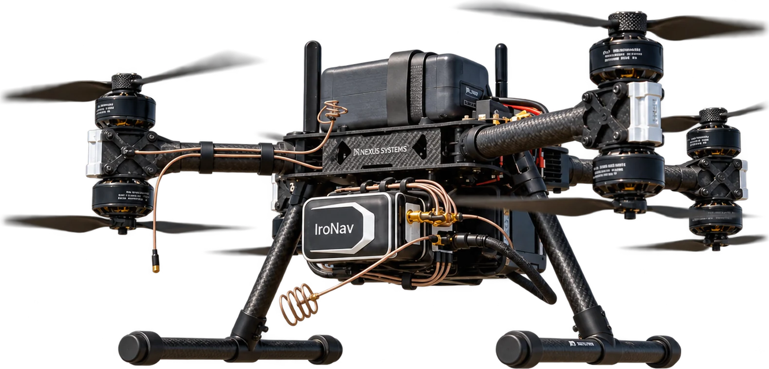 Drone fitted with the IroNav pod