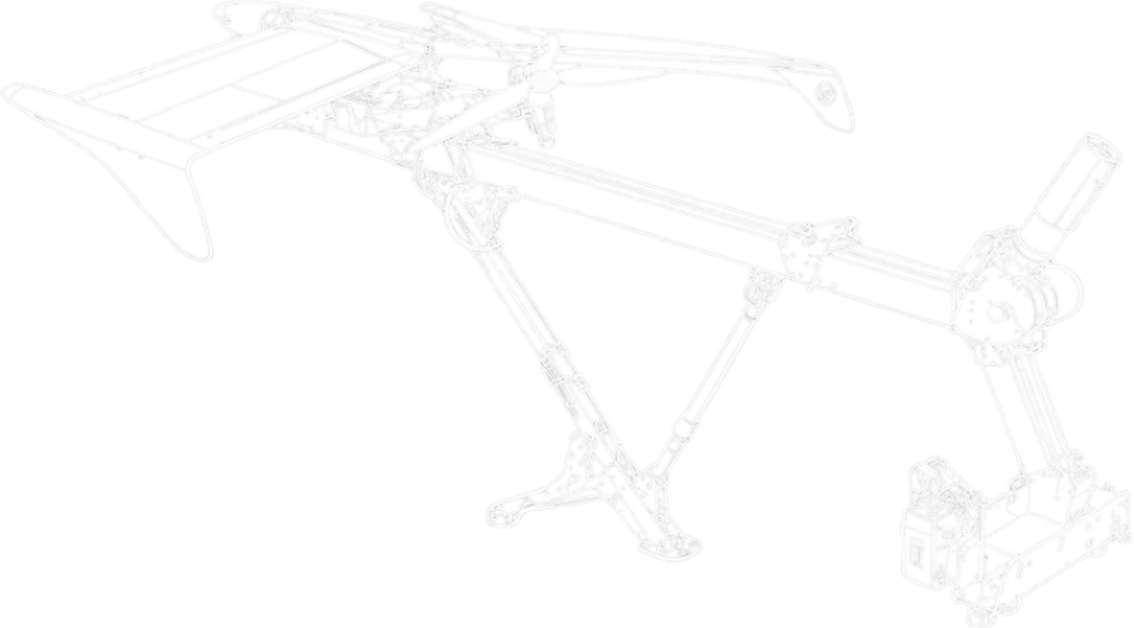 Wireframe render of an airborne system